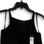 NWT Womens Black Spaghetti Strap Back Slit Pullover Tank Top Size XXS image number 3