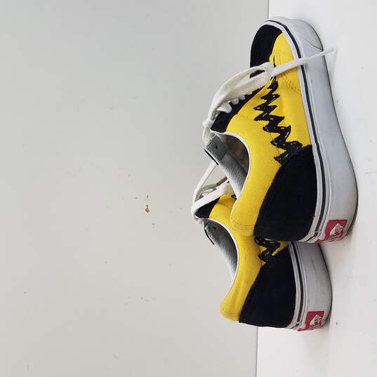 Buy the X Peanuts Charlie Brown Old Skool Good Grief Shoes Men's 7 Womens 8.5 | GoodwillFinds