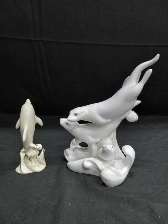 Pair of Lenox Porcelain Sea Life Figurines image number 1