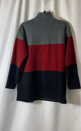 Ralph Lauren Womens Multicolor Long Sleeve Ribbed 1/4 Zip Pullover Sweater Sz PP alternative image