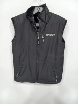 Spyder Women's Black Reversible Logo Full Zip Vest