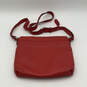 Womens Orange Leather Zipper Outer Pockets Adjustable Strap Crossbody Bag image number 2