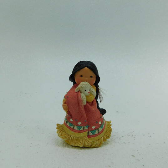 VTG Enesco Friends of the Feather Figurines People Of One Feather Three Tom Toms She Who Cares image number 2