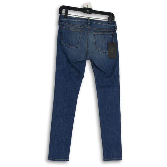 NWT Rag & Bone Womens Blue Denim Medium Wash Skinny Leg Jeans Size 27 image number 2