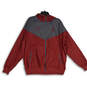 Mens Gray Red Atlanta Braves Long Sleeve Full Zip Windbreaker Jacket Size L image number 1