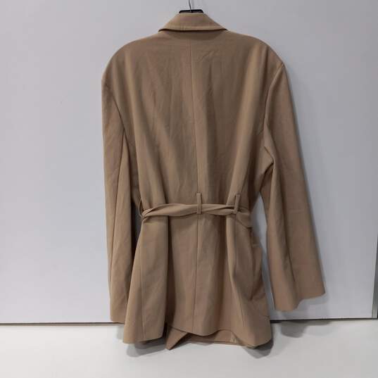 Topshop Women's Beige Coat Size 12 image number 2
