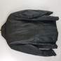 East 5th Men Black Leather Button Jacket 3X image number 2