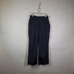 Mens Zipped Pockets Flat Front Straight Leg Insulated Snow Pants Size Medium