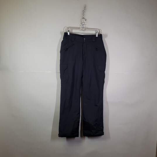 Mens Zipped Pockets Flat Front Straight Leg Insulated Snow Pants Size Medium image number 1