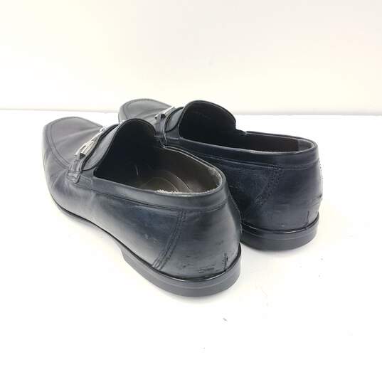 Bruno Magli MN1401 Black Leather Horsebit Loafers Men's Size 12 image number 4