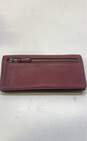 Coach Pebble Leather Slim Bifold Wallet Deep Red image number 2