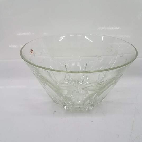 Crystal Cone Shaped Candy Bowl unbranded/ Salad Bowl in Heritage by Princess House Clear image number 1