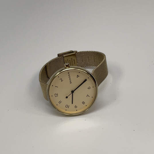 Designer Skagen SKW2625 Gold-Tone Stainless Steel Round Analog Wristwatch image number 3