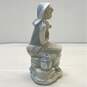 Lladro Porcelain Figurine Sitting By Lantern Girl and Puppy Ceramic Art image number 2