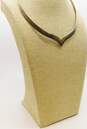 Taxco Mexico 925 Modernist Pointed Collar Necklace & Green Jasper Teardrop Ring image number 2