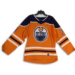Adidas Mens Orange Blue Edmonton Oilers Leon Draisaitl #29 Hockey Jersey Size 40
