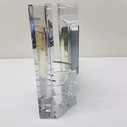 Bulova Hoya Crystal Quartz Clear Glass Alarm Mantle Desk Clock alternative image