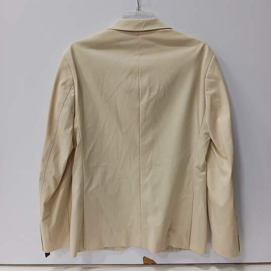 Murano Men's Cream Coat Slim Fit Size S W/Tags image number 2