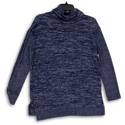 Womens Blue Long Sleeve Cowl Neck Pullover Sweater Size Medium alternative image