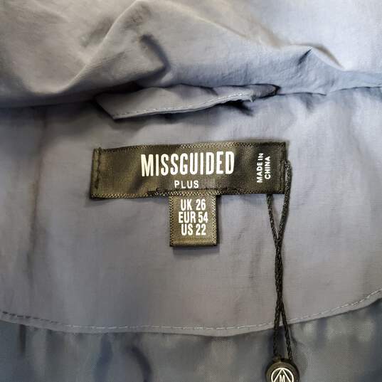 Missguided Women's Blue Longline Puffer Jacket SZ 22 image number 12