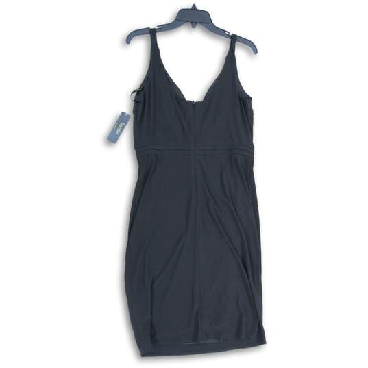 NWT Laundry By Shelli Segal Womens Black Sleeveless Back Zip Sheath Dress Sz 10 image number 2