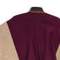 NWT Womens Purple Brown Kimono Sleeve Open Front Poncho Cape Sweater Size M image number 4