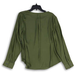 NWT Womens Green Round Neck Long Sleeve Pullover Blouse Top Size Large alternative image