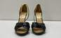 Kate Spade Patent Leather Color Block Ankle Strap Sandal Pump Heels Shoes 8 B image number 2