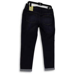 NWT Womens Blue Denim Dark Wash Stretch Pockets Skinny Leg Jeans Size 8 alternative image