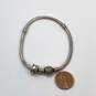 Designer Pandora 925 Sterling Silver Barrel Clasp Snake Chain Charm Bracelet image number 4