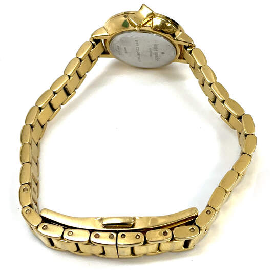 Designer Kate Spade KSW1361 Gold-Tone Round Dial Analog Wristwatch image number 3