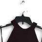 NWT Womens Purple Sleeveless Halter Neck Tight Knit Pullover Tank Top Size XS image number 3