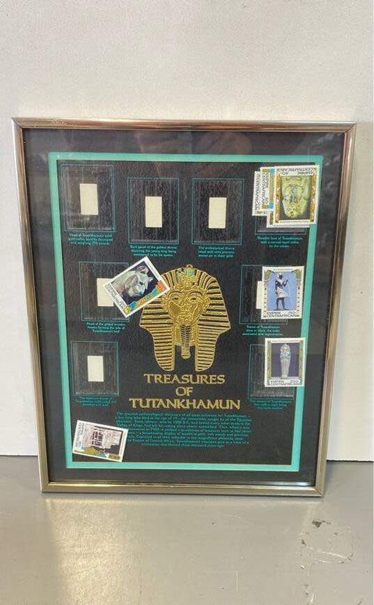 Treasures of Tutankhamun Egyptian Stamp Empire Centrafrican 180f Framed image number 1