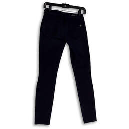 NWT Womens Black Stretch Denim Dark Wash Pockets Skinny Leg Jeans Size 23 alternative image