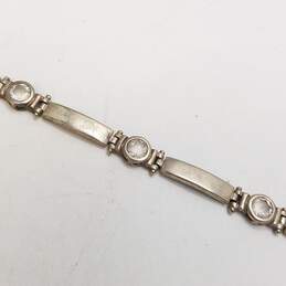 Sterling Silver Crystal Panel Bracelet 13.6g alternative image