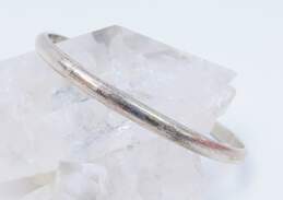 Mexican Artisan 925 Sterling Silver Pink Roman Glass Hinged Bangle Bracelet 19.4g alternative image