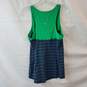 Lululemon Run First Base Active Tank Top Green & Navy Striped image number 2