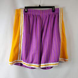 Hardwood Classics Men's Purple/Yellow Basketball Shorts SZ 2XL NWT