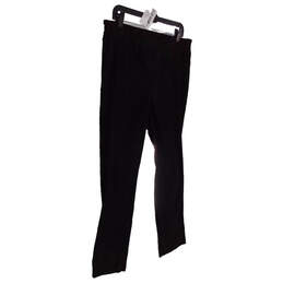 Womens Black Solid Flat Front Pull On Tapered Pants Size 14 alternative image