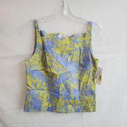 Due Per Due Collection Floral Crop Tank Top NWT Size 4