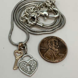 Designer Brighton Two-Tone Key Heart Lock Lobster Clasp Pendant Necklace alternative image