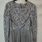 Maya Deluxe Gray Sequin Tulle Gown Dress in Size 6 image number 2
