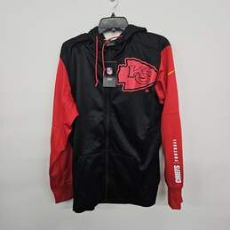 Red Black KC Chiefs Zip Up Hooded Jacket