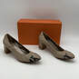Womens Beige Leather Animal Print Slip-On Block Pump Heels Size EUR 42 image number 3