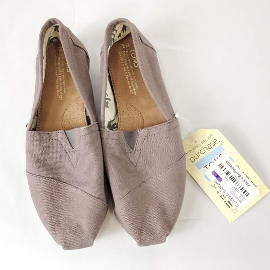 Toms Classic Canvas Slip On Shoes Grey 7 image number 1