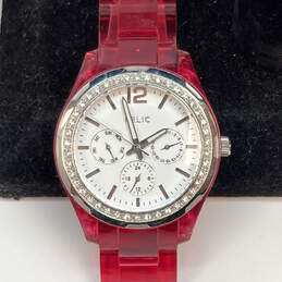 Designer Relic ZR-15584 Pink Water Resistant Round Dial Analog Wristwatch