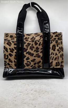 Tory Burch Womens Black With Design Animal Print Handbag alternative image