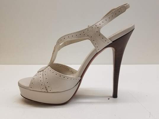 Yves Saint Laurent Stringback White Heels Women's Size 38 (Authenticated) image number 2
