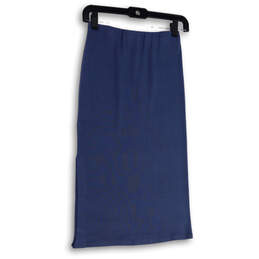 NWT Womens Blue Elastic Waist Pull On Straight & Pencil Skirt Size Small alternative image