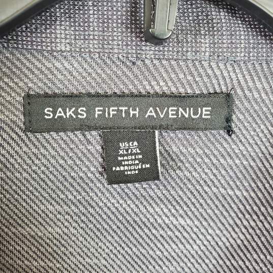 Saks Fifth Avenue Men Grey Polo Shirt XL NWT image number 3